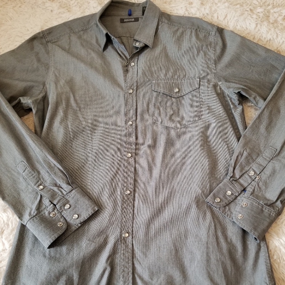 Kenneth Cole Men Snap Down Shirt